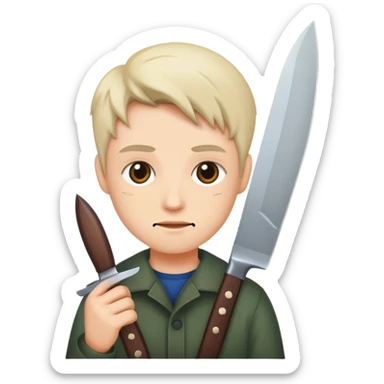 A eule with nife sticker