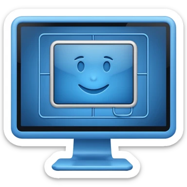 computer screen with wireframe layout sticker