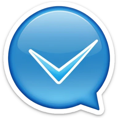 Blue tick mark sticker