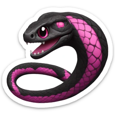 Black and pink gothic snake sticker