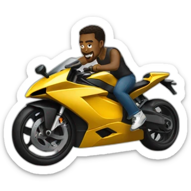 man riding in lambo sticker