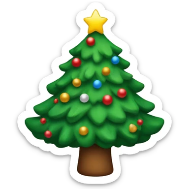 Christmas tree sticker