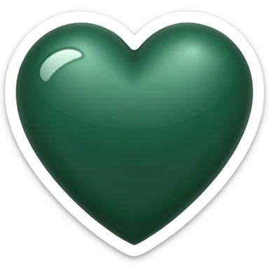 Dark green heart emoji sticker