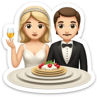 greek wedding breaking plates sticker