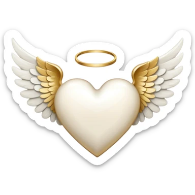 heart with angel wings sticker