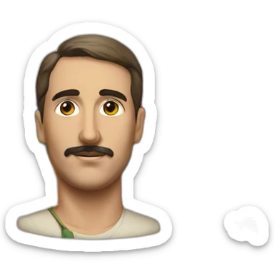 Hyperrealist Francisco franco with a lgtbi flag sticker