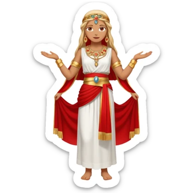 ejemplos diosa tanit vestimenta completa+ sticker