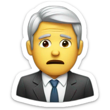 businessman suffering sticker