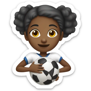 black girl playing football  sticker