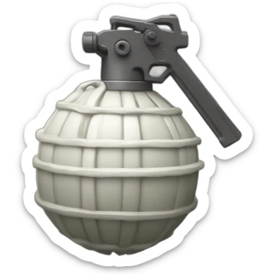 A realistic white MK2 grenade. sticker