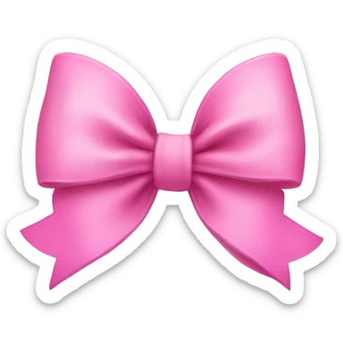 Pink bow sticker
