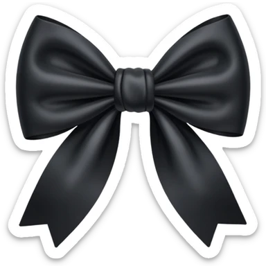 Black bow emoji sticker