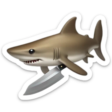 Mushroom shark with a machete sticker