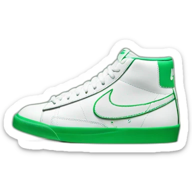Nike blazer white and swoosh green sticker