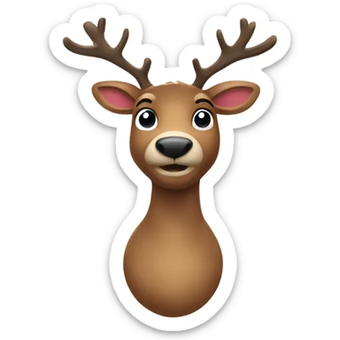 Christmas reindeer sticker
