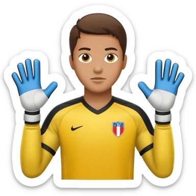 soccer goalkeeper standing ready for a penalty sticker