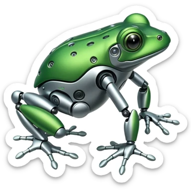 robotic frog sticker