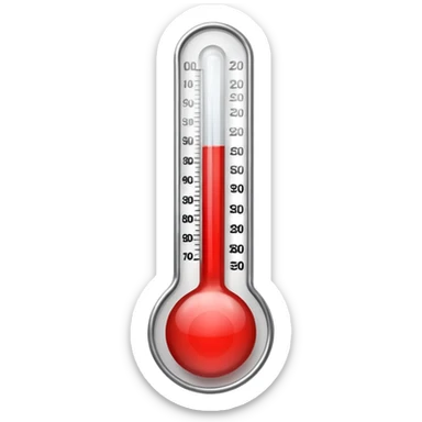 thermometer with red mercury sticker