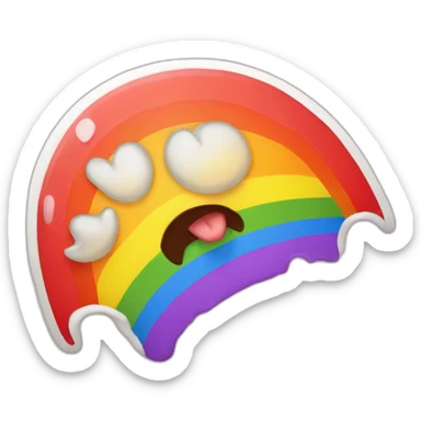 Rainbow gay pooo sticker