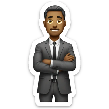 stressed business man with no money sticker