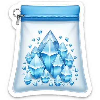 Salt shards in a small zip bag sticker