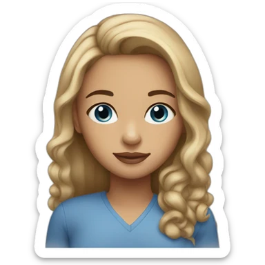 blue-eyed light-skinned brunette sticker