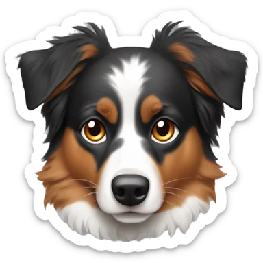 Australian Shepherd wearing a Cincinnati Bengals Jersey  sticker