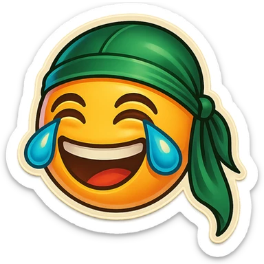 lol face laughing crying
make him smile
Change His durag To Green sticker