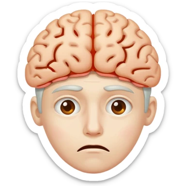 Tired Brain – Mentally exhausted, brain-fried. sticker