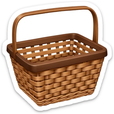 shopping basket facing camera sticker
