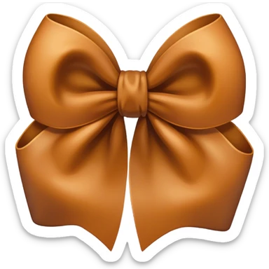 Brown bow sticker