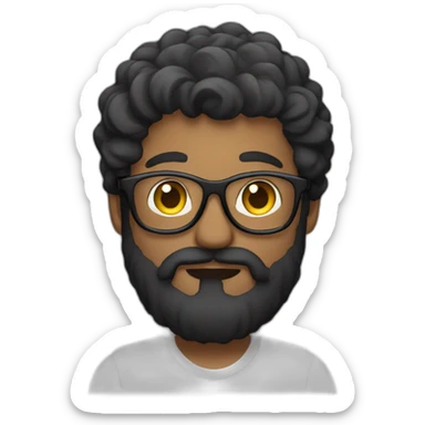 bearded designer with glasses and a mac sticker