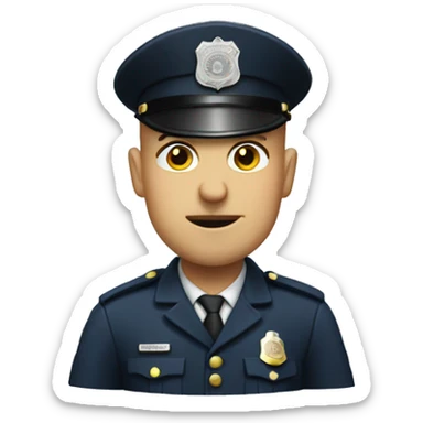 The bald policeman sticker