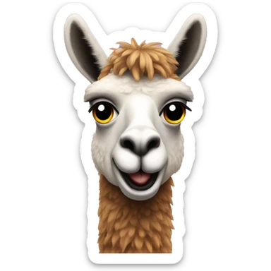 Llama with bedroom eyes sticker