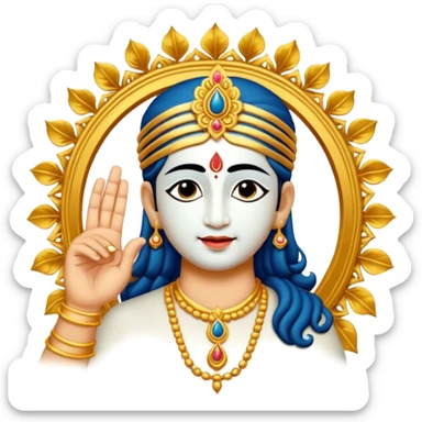 Sudarshan chakra with krishn finger sticker