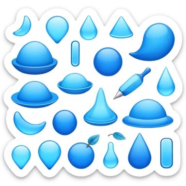 cute blue things sticker