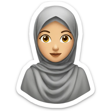 Algerian girl with hijab sticker