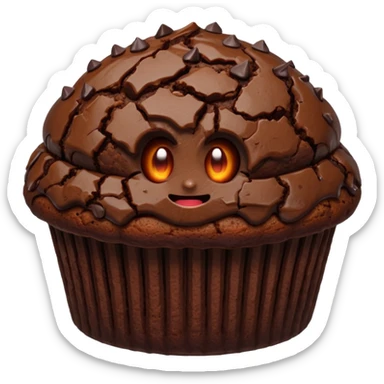 Evil chocolate muffin sticker