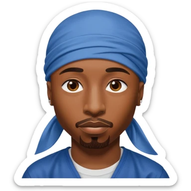 2Pac only face and durage sticker