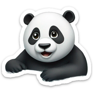 panda in a swimming pool sticker