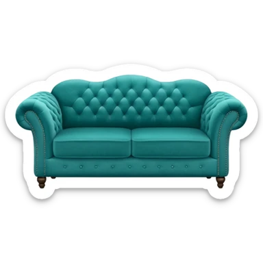 Teal couch sticker