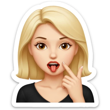 Chica mordiendose el dedo sexi sticker