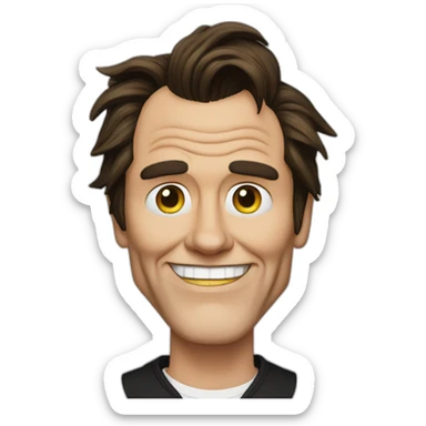 Jim Carrey the mask with cat ears sticker