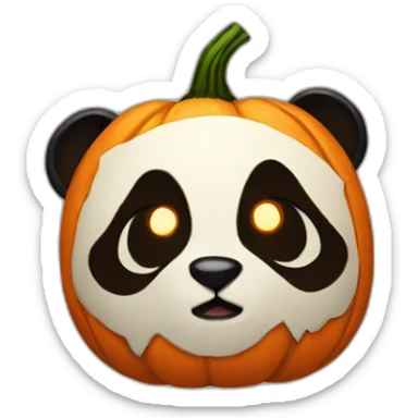 panda-Jack-o'-Lantern sticker