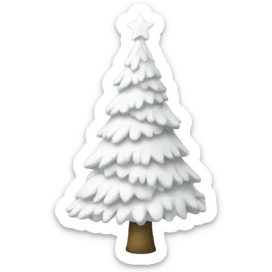 White Christmas tree sticker