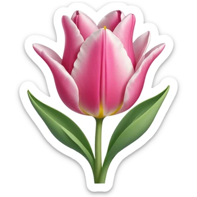 Oveja con un tulipán de color rosa sticker