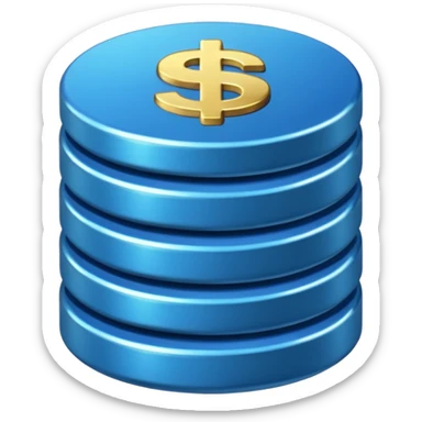 blue coins credit package sticker