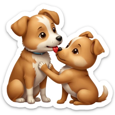 due cani che si baciano  sticker