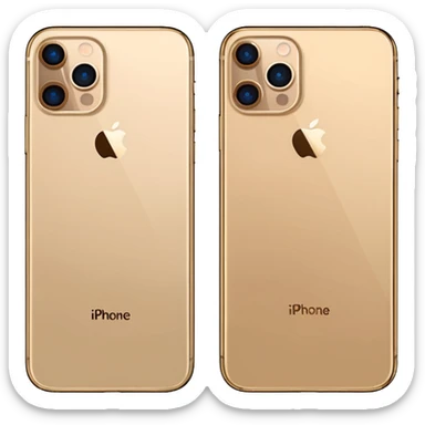 Gold iPhone 16 Pro Max, frontview and rearview sticker