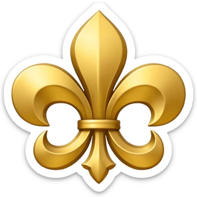 Flor de Lis ouro sticker